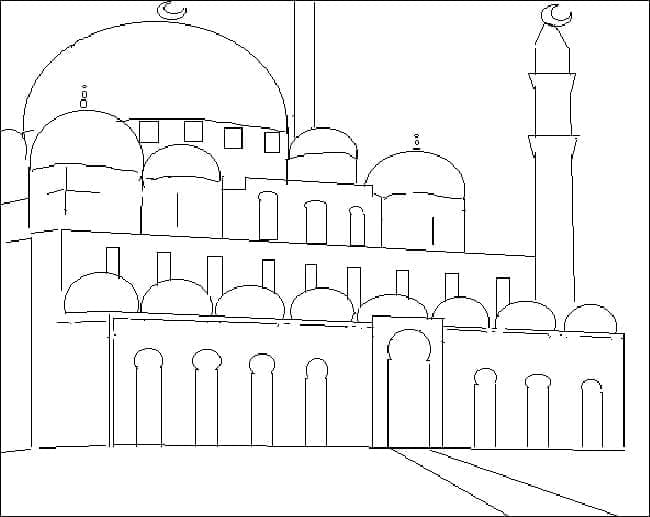 مسجد سهل جدا صورة تلوين