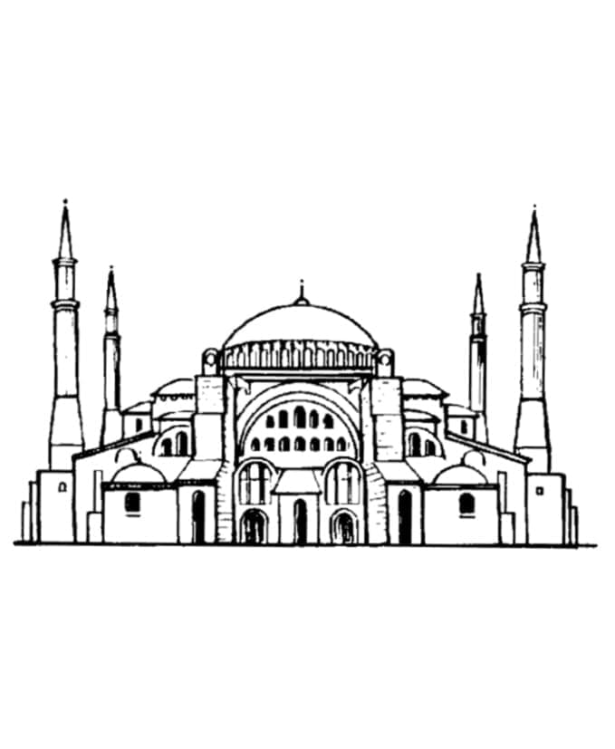 رسم المسجد صورة تلوين