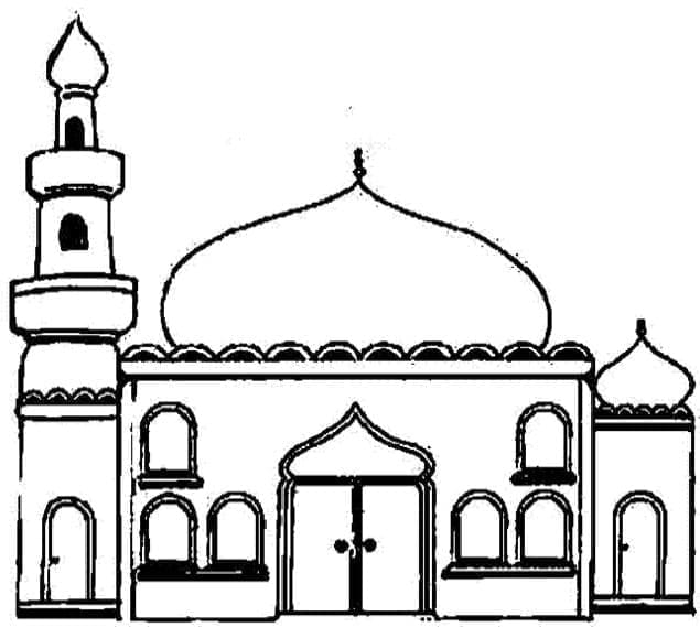 صورة المسجد صورة تلوين