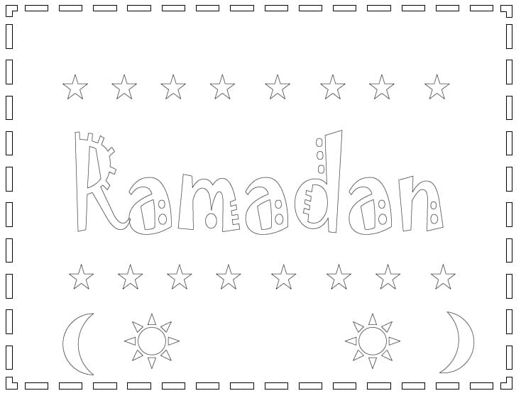 صورة رمضان تلوين