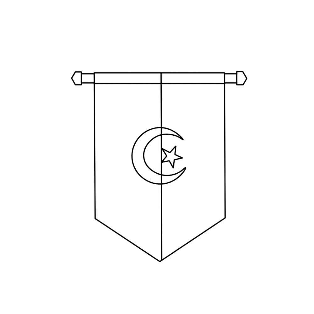 علم الجزائر الواقعي تلوين