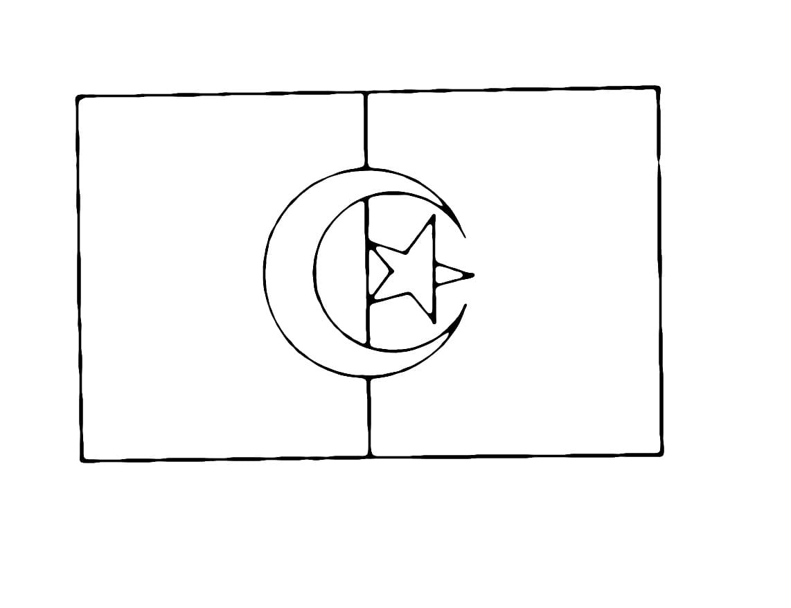 علم الجزائر بسيط تلوين