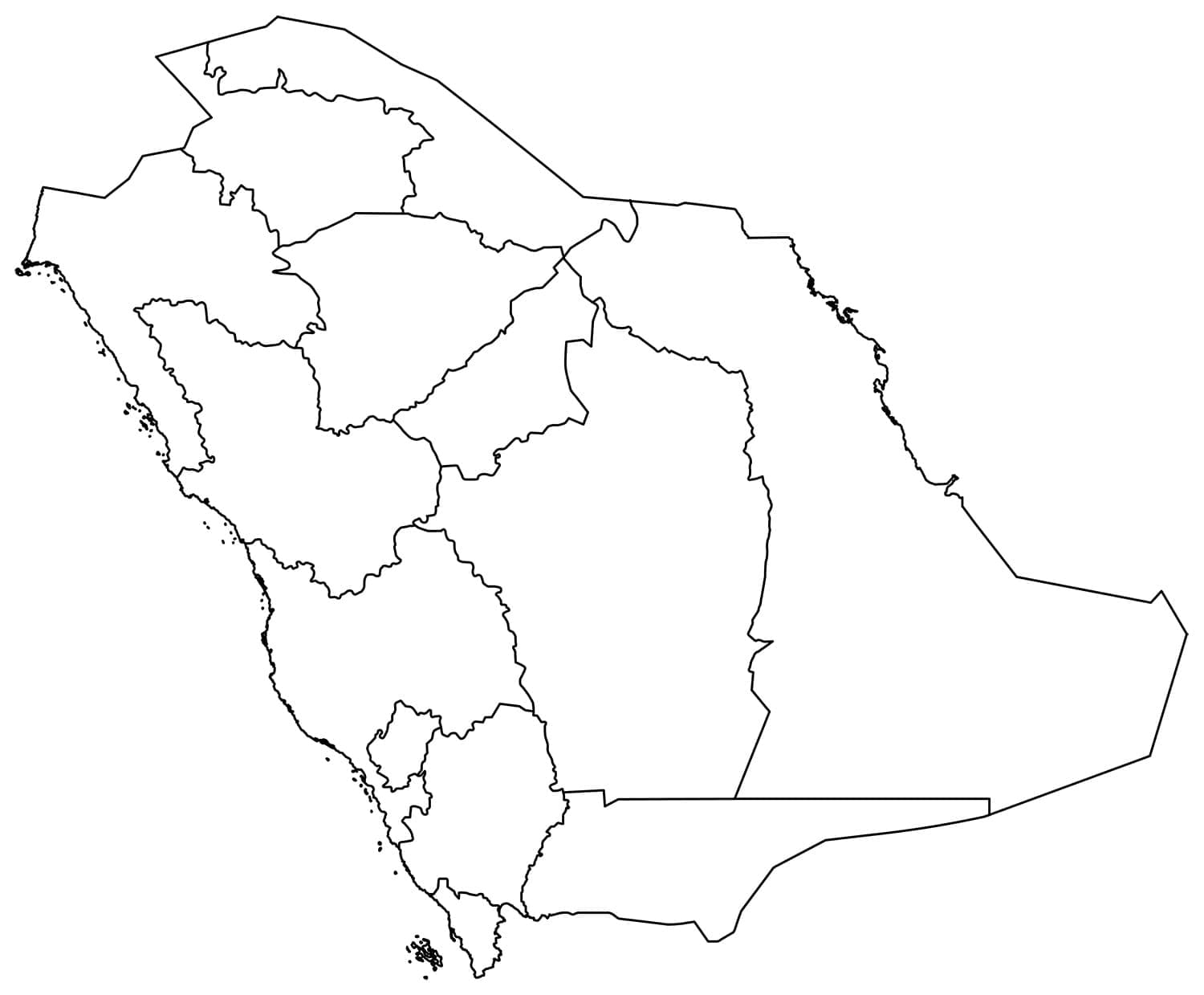 خريطة المملكة العربية السعودية بالصور صورة تلوين