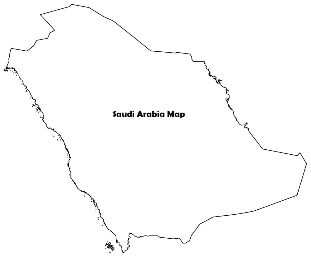 طباعة خريطة المملكة العربية السعودية تلوين