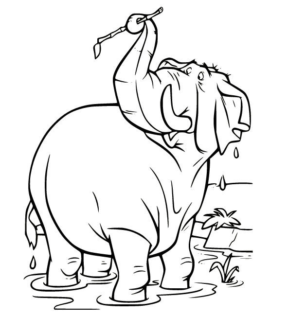 العقيد هاثي من كتاب الأدغال تلوين