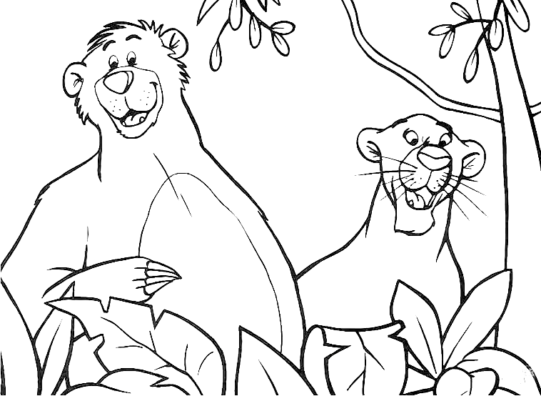 باغيرا مع بالو تلوين