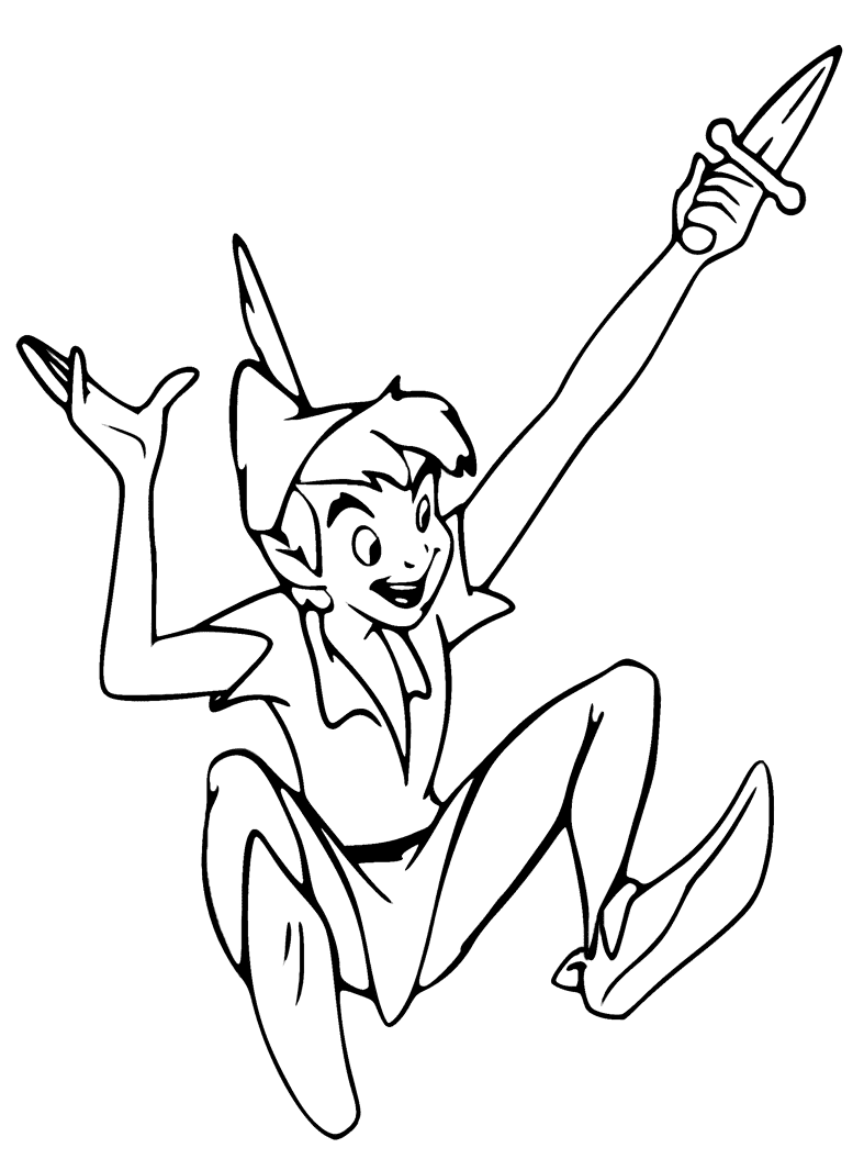 بيتر بان مع سكينه تلوين