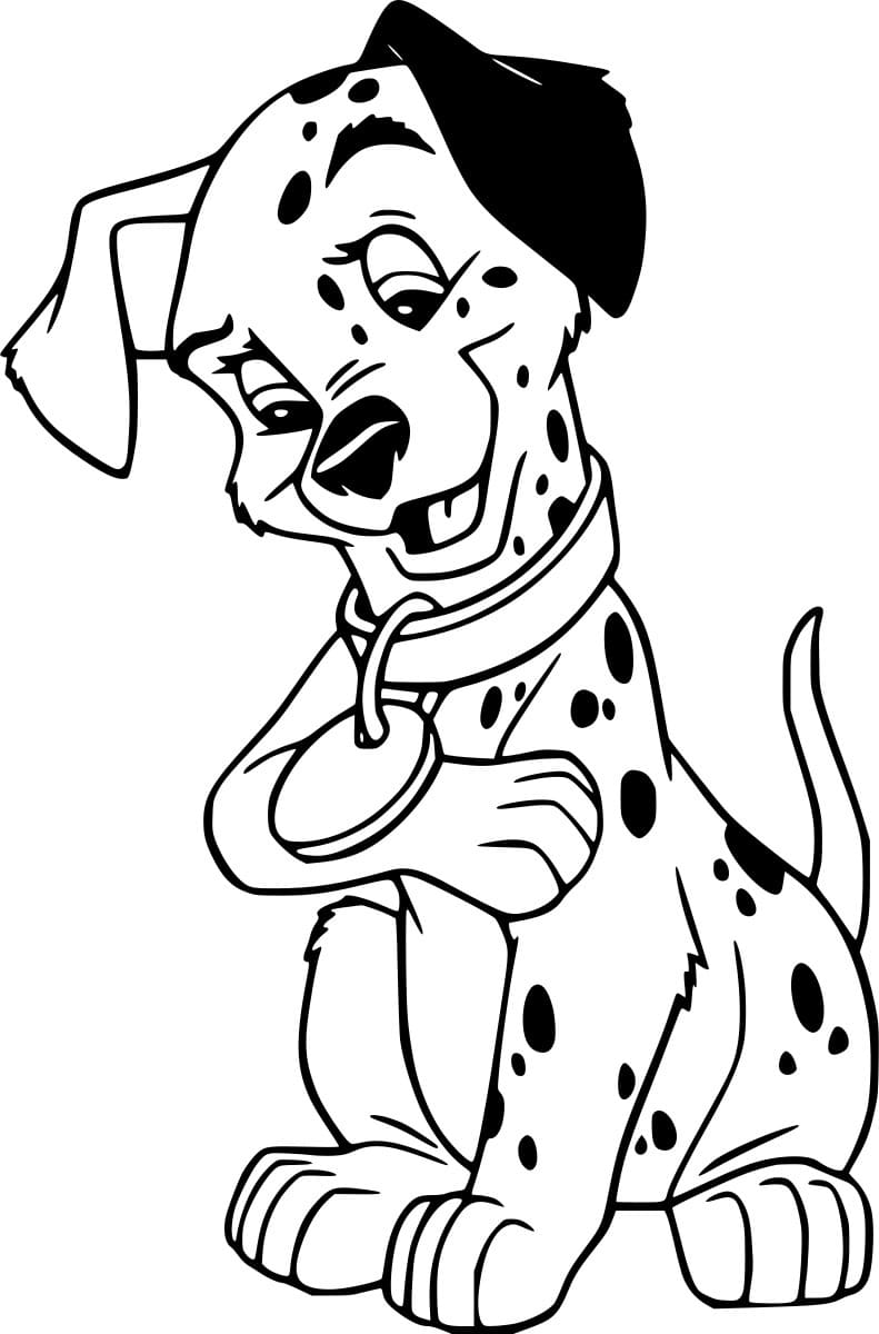 دالماتيا مع ميدالية تلوين
