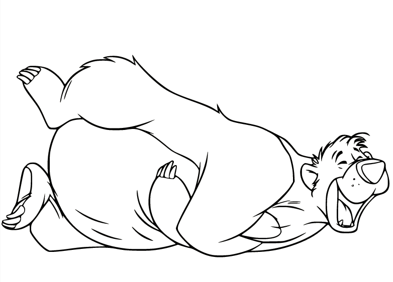 دب بالو على الأرض تلوين