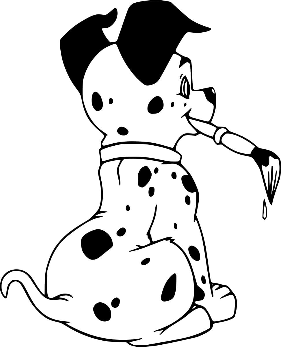 دلماسي يحمل فرشاة تلوين