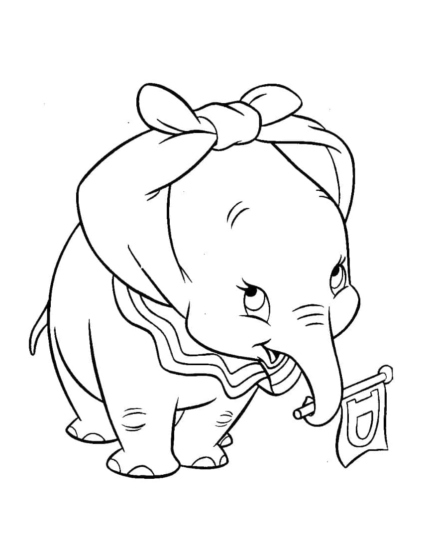 دمبو الصغير اللطيف تلوين