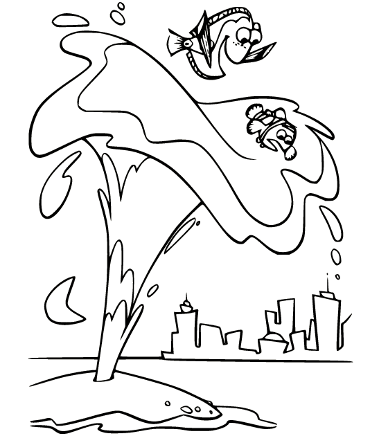 دوري ومارلين من الحوت تلوين