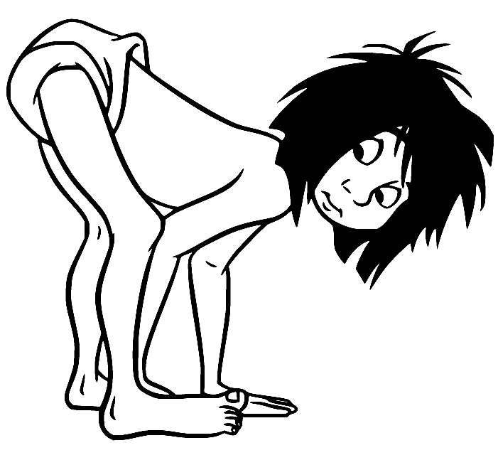 موغلي من كتاب الأدغال تلوين