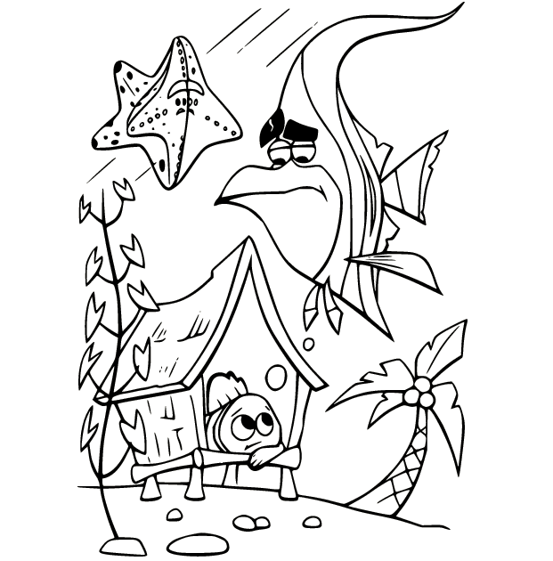 نيمو مع جيل وبيتش تلوين