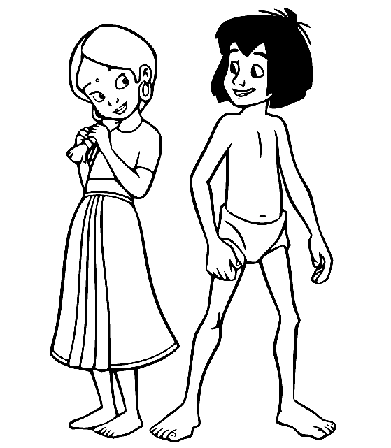 شانتي مع ماوكلي تلوين