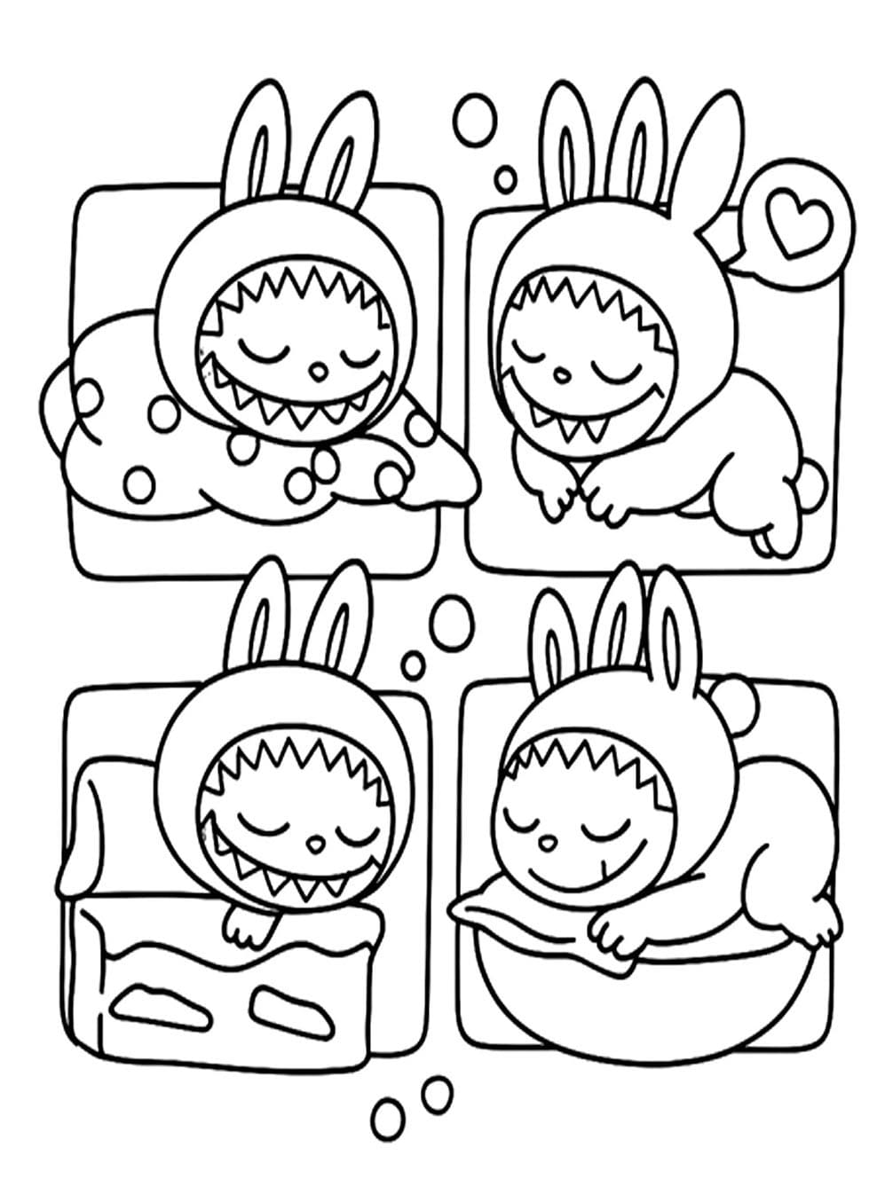 أحلام لابوبو النائمة تلوين