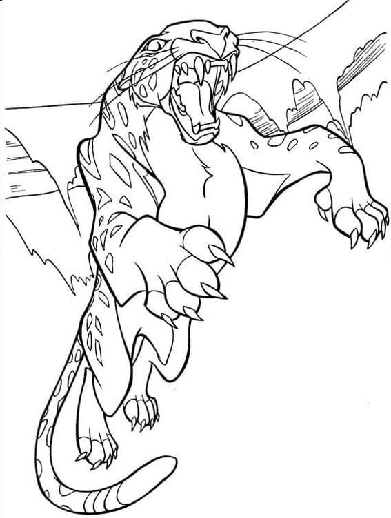 النمر الدهني تلوين