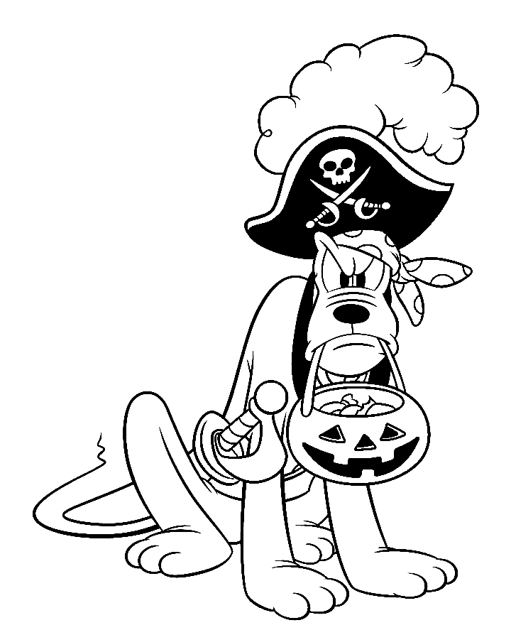 القراصنة بلوتو في عيد الهالوين تلوين