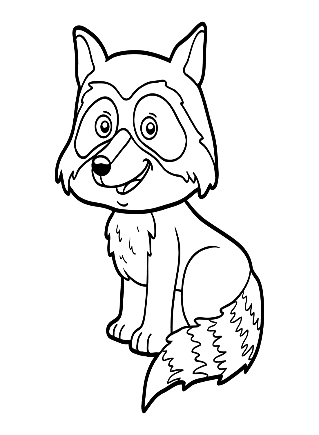 الراكون السعيد مجاني تلوين