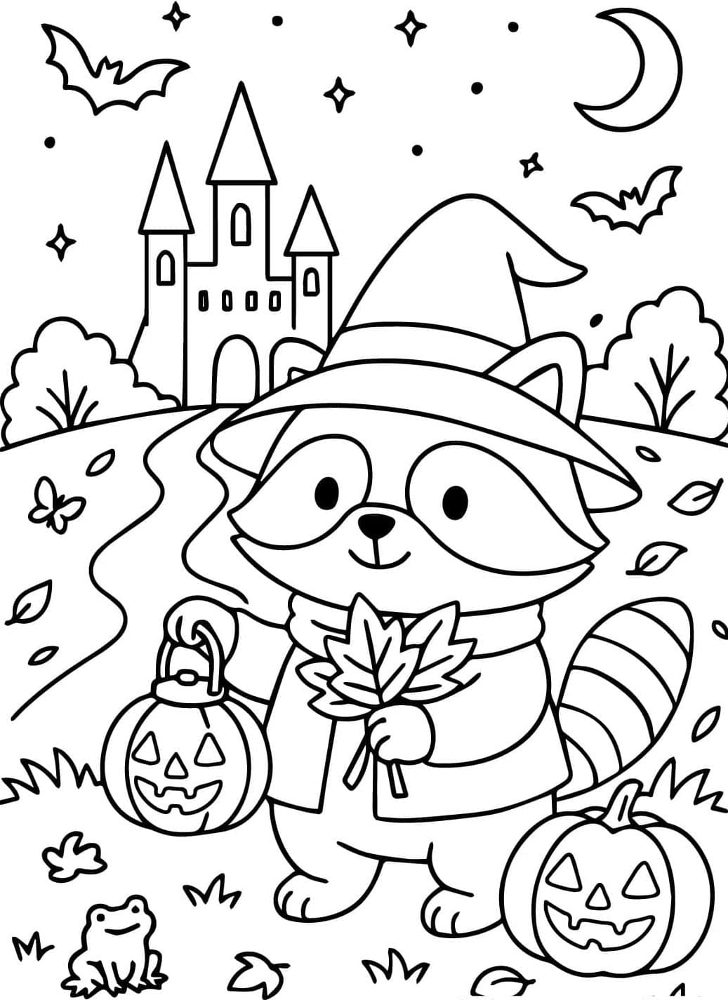 الراكون والهالوين تلوين