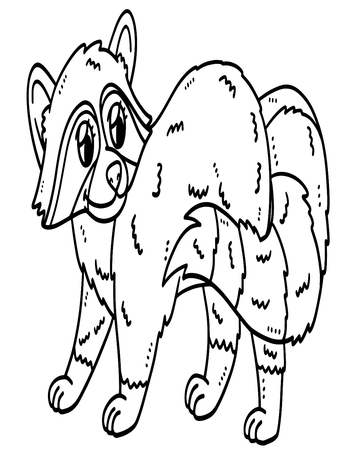 أم الراكون للأطفال تلوين