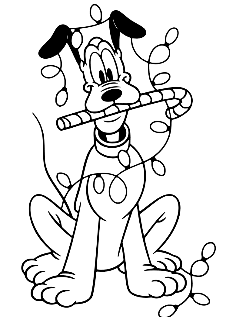 بلوتو مع أضواء عيد الميلاد تلوين