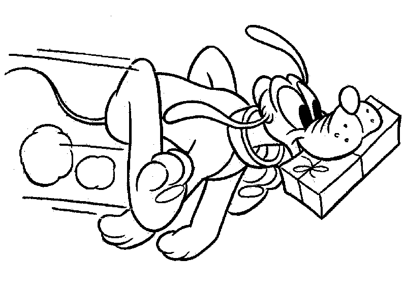 بلوتو يركض مع الحاضر تلوين