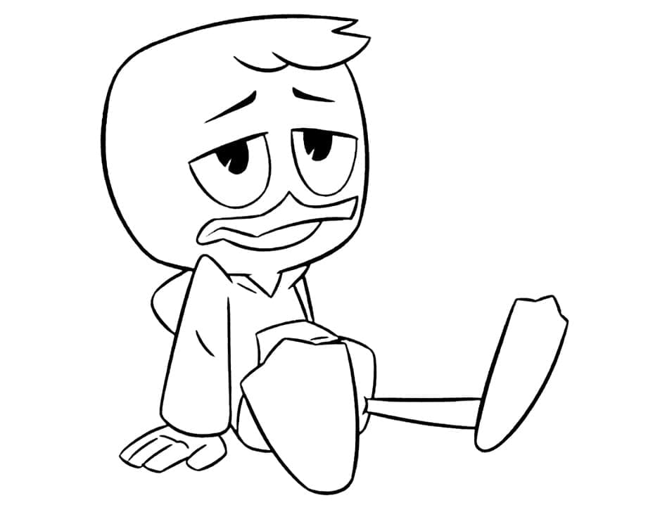 بطة متعبة من حكايات البط تلوين