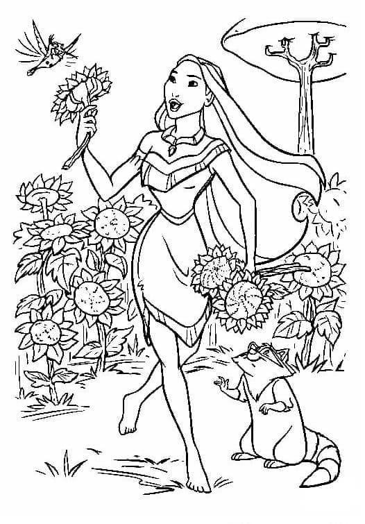 بوكاهونتاس والأصدقاء تلوين