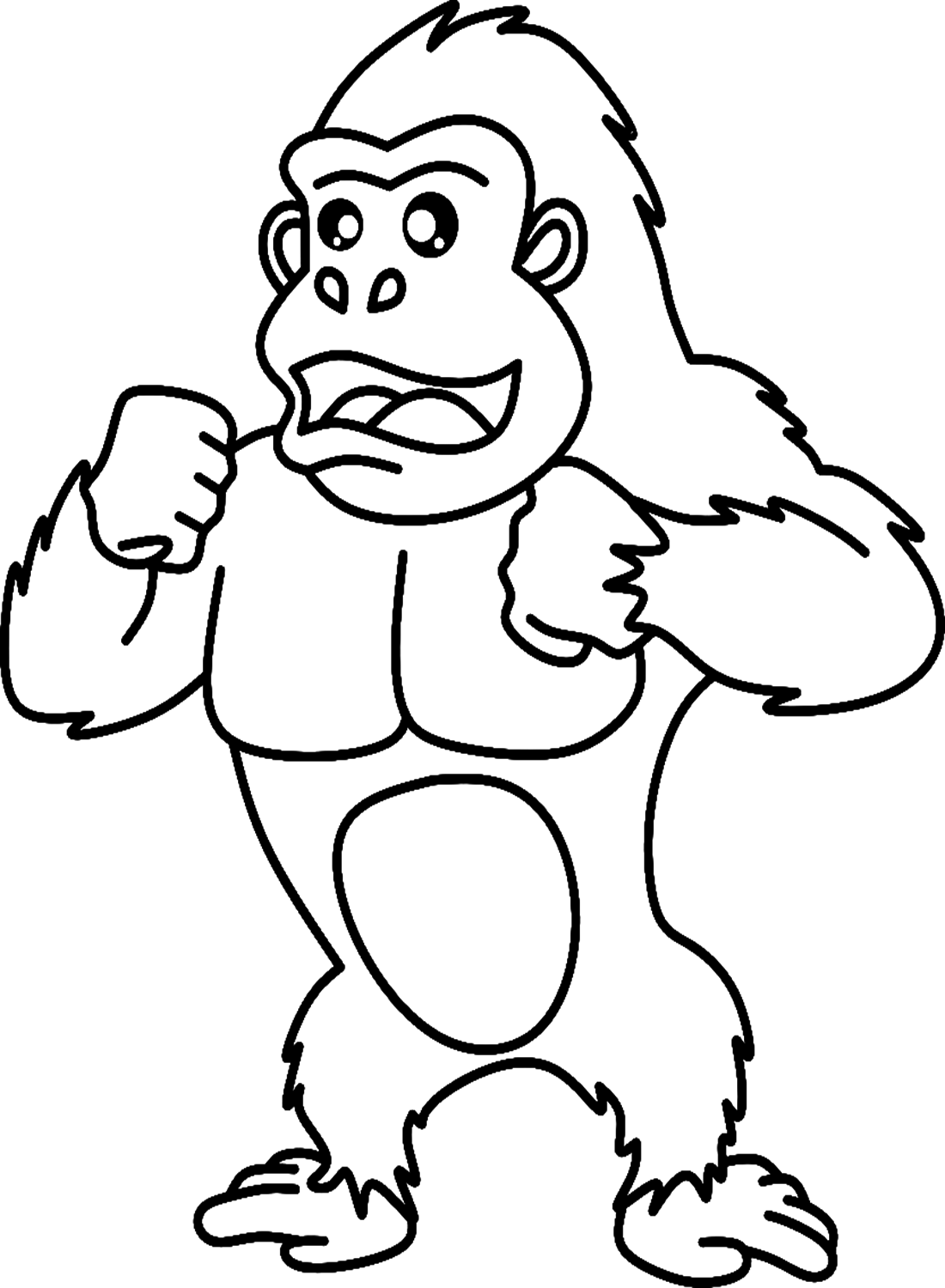 غوريلا بسيطةحر تلوين