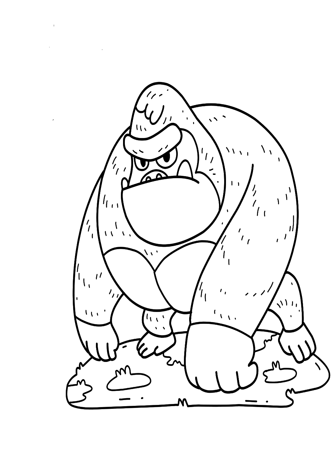 غوريلا غاضبة تلوين