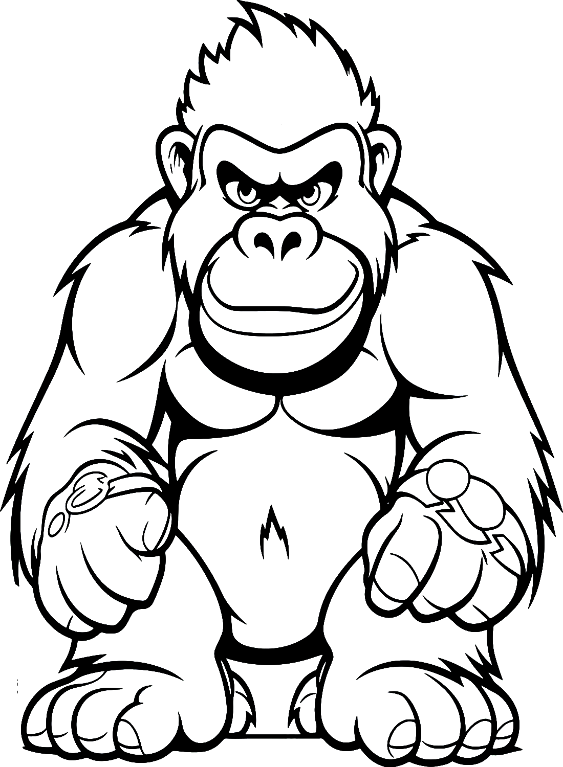 غوريلا سمينة تلوين