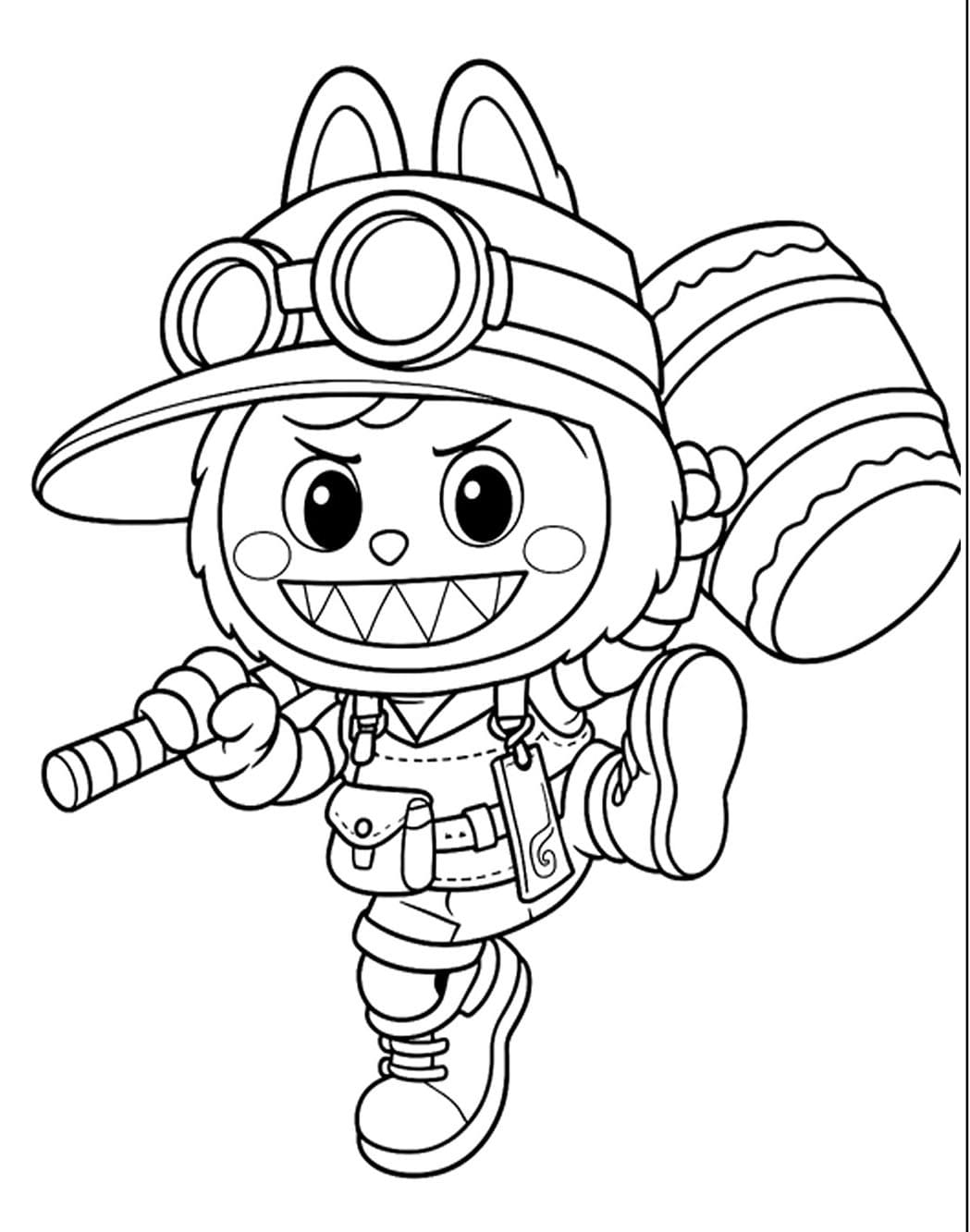 لابوبو بالمطرقة تلوين