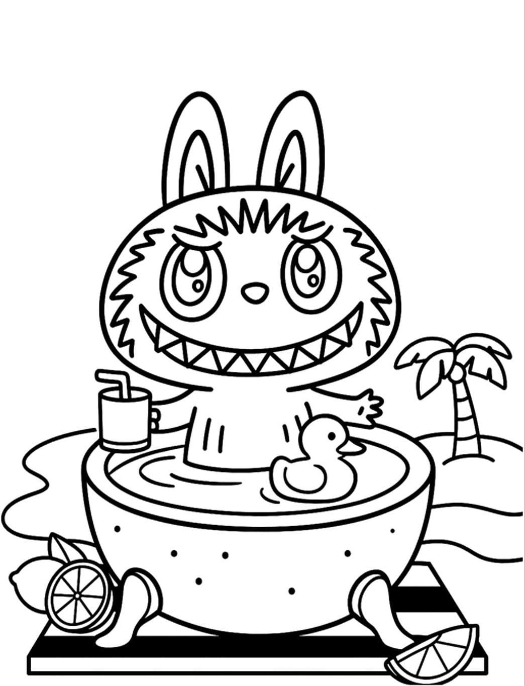 لابوبو في ليمونة تلوين