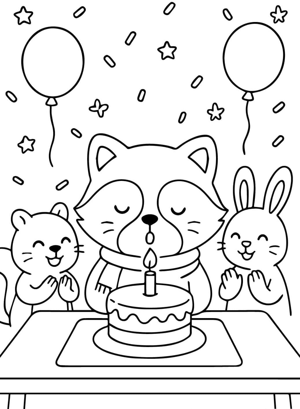 راكون كرتوني تلوين