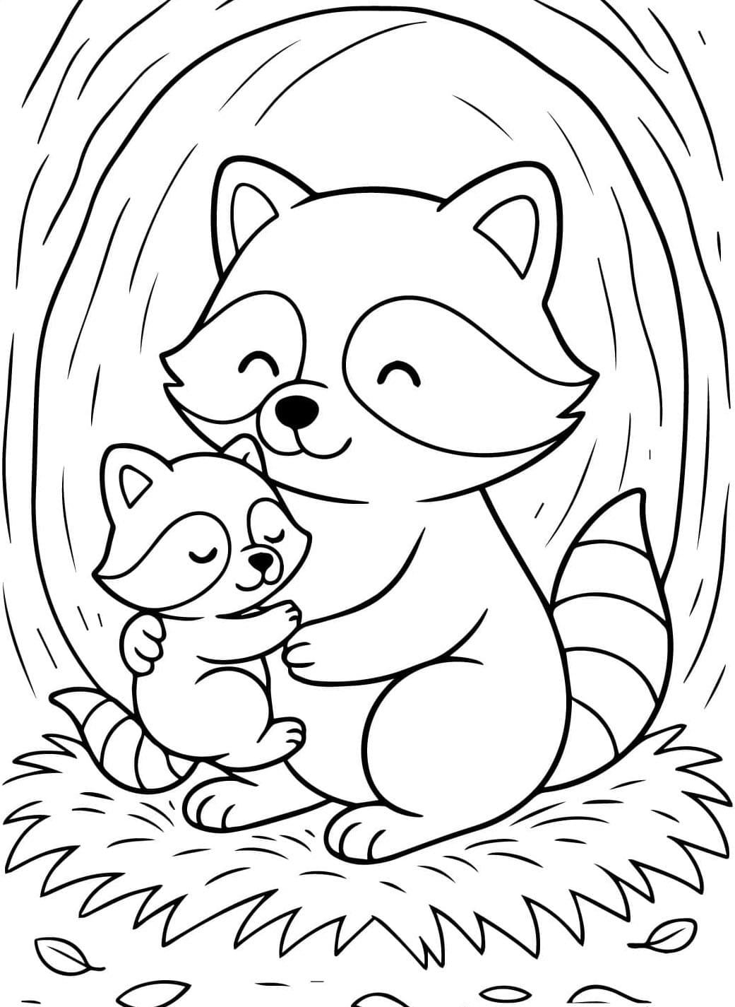 راكون صغير تلوين