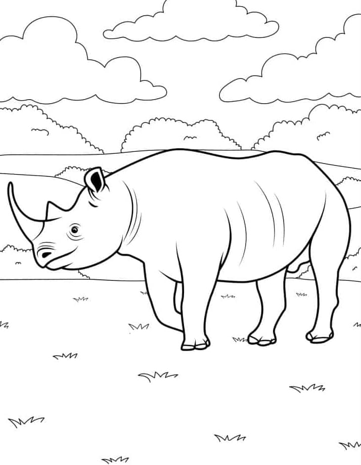 صورة وحيد القرن تلوين