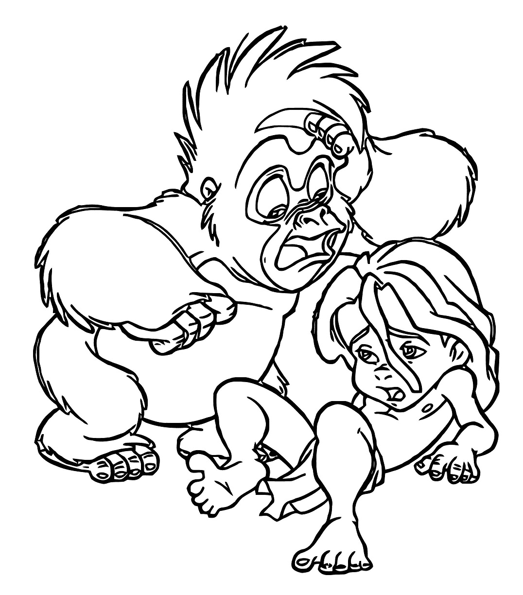 طرزان مضحك مع الترك تلوين