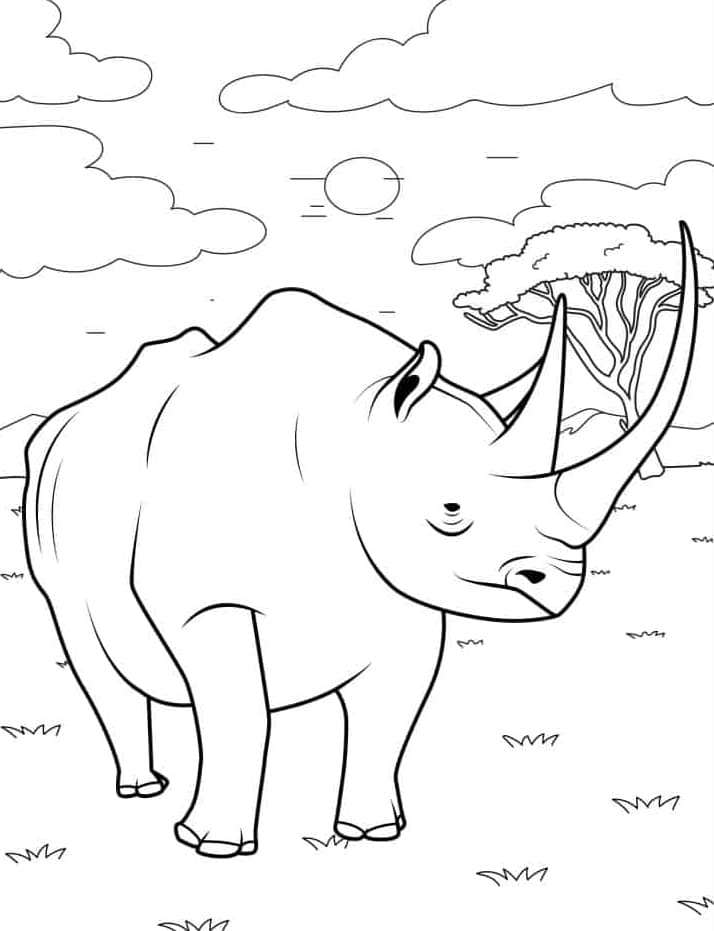 وحيد القرن القابل للطباعة تلوين