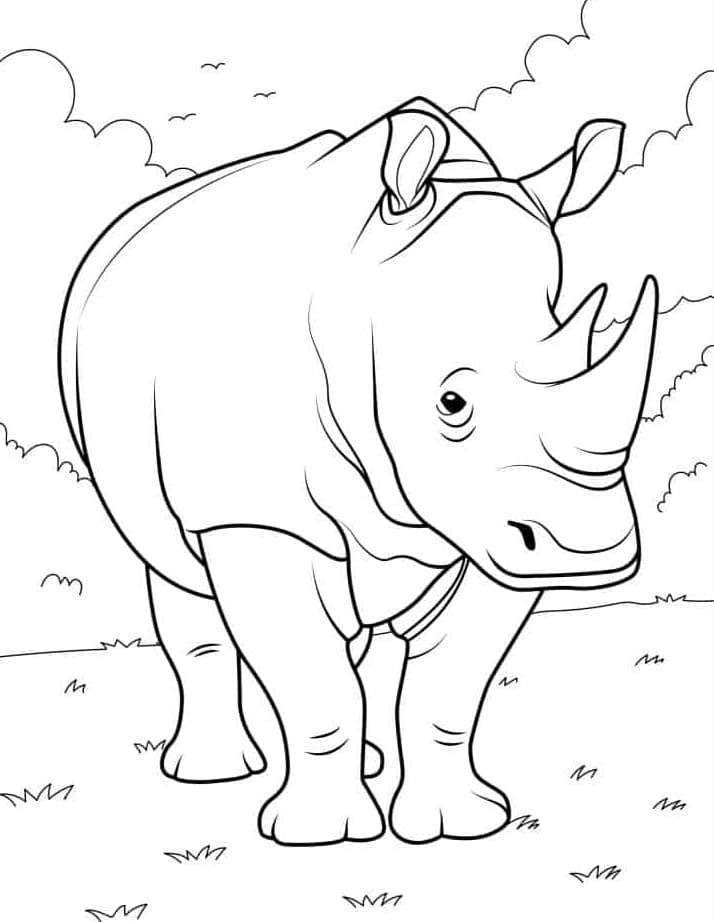 وحيد القرن الواقعي تلوين