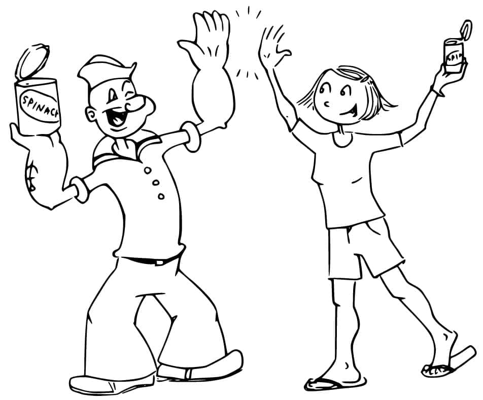 باباي وأوليف أويل تلوين