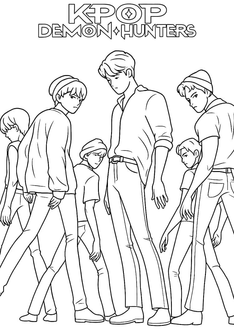 فتيان من كيبوب صائدات الشياطين تلوين