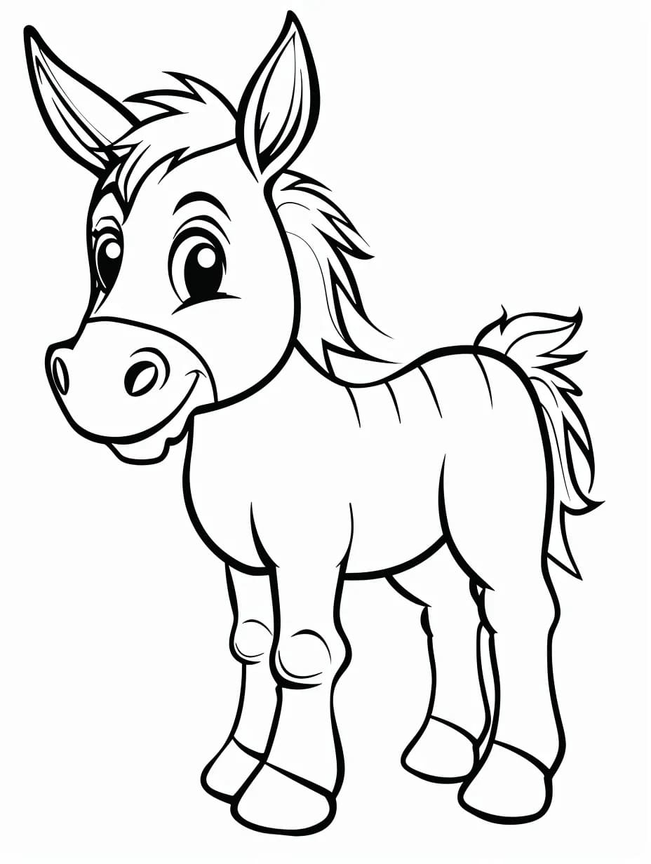 حمار بالغ تلوين