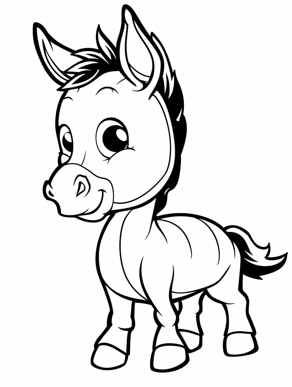 حمار كاواي تلوين