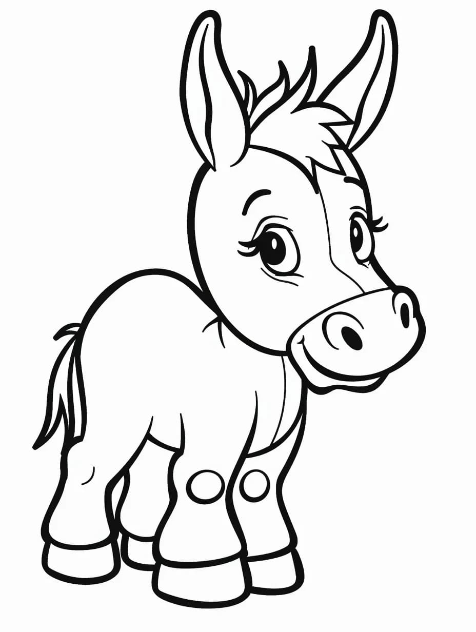 حمار لطيف للغاية تلوين