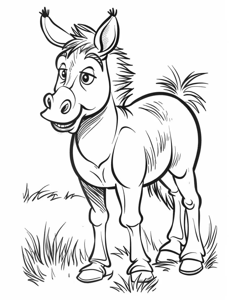 حمار قابل للطباعة مجانًا تلوين