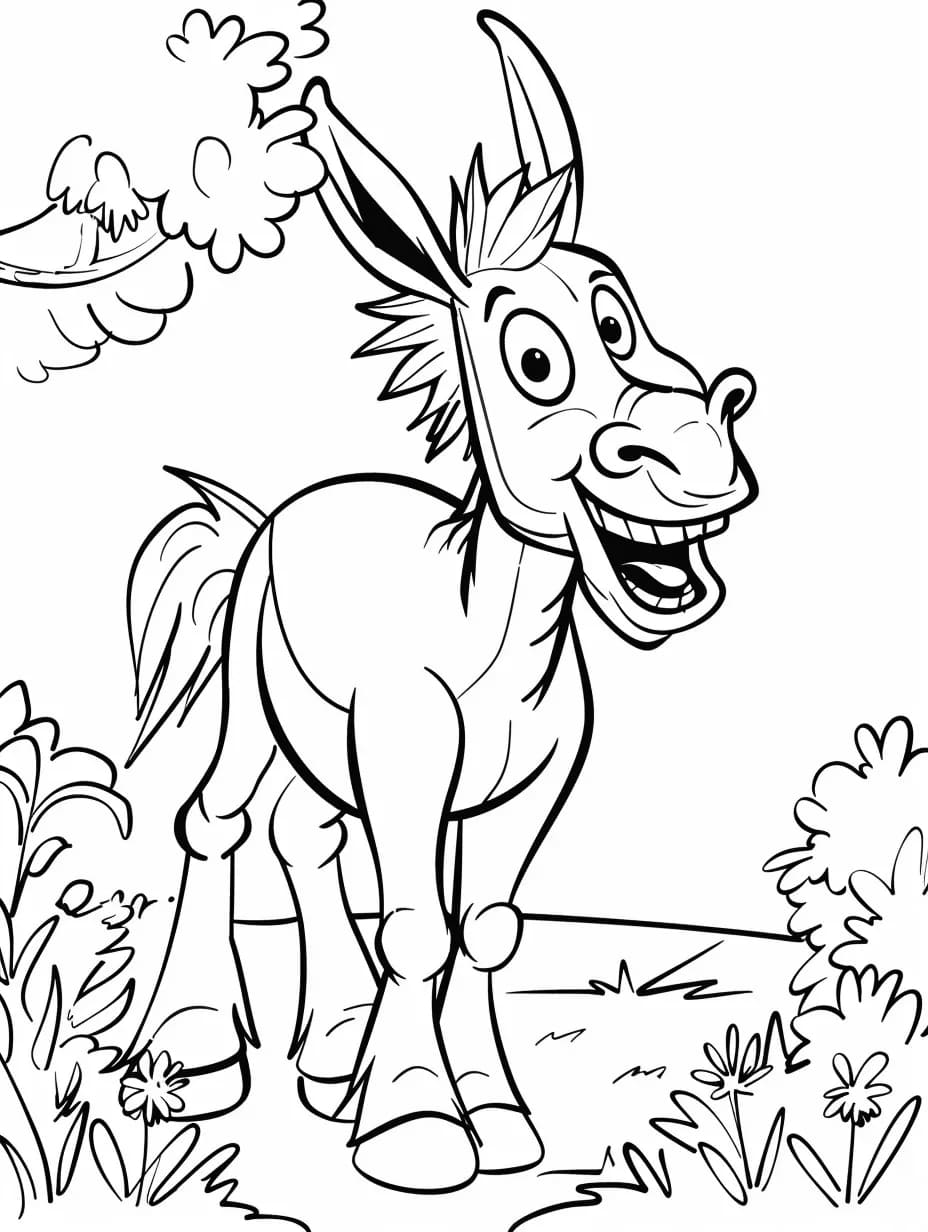 حمار سعيد حر تلوين