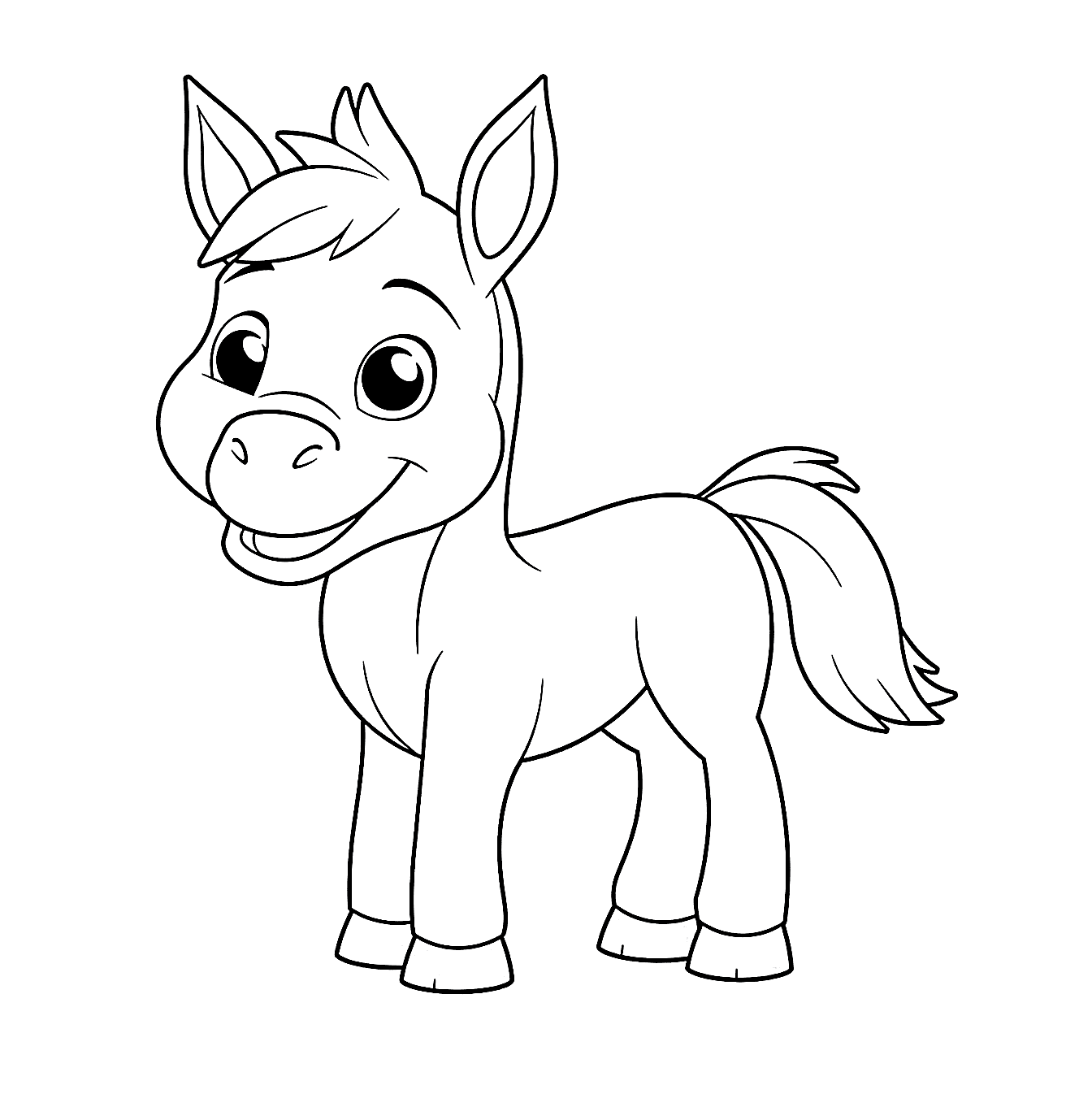 حمار صغير تلوين