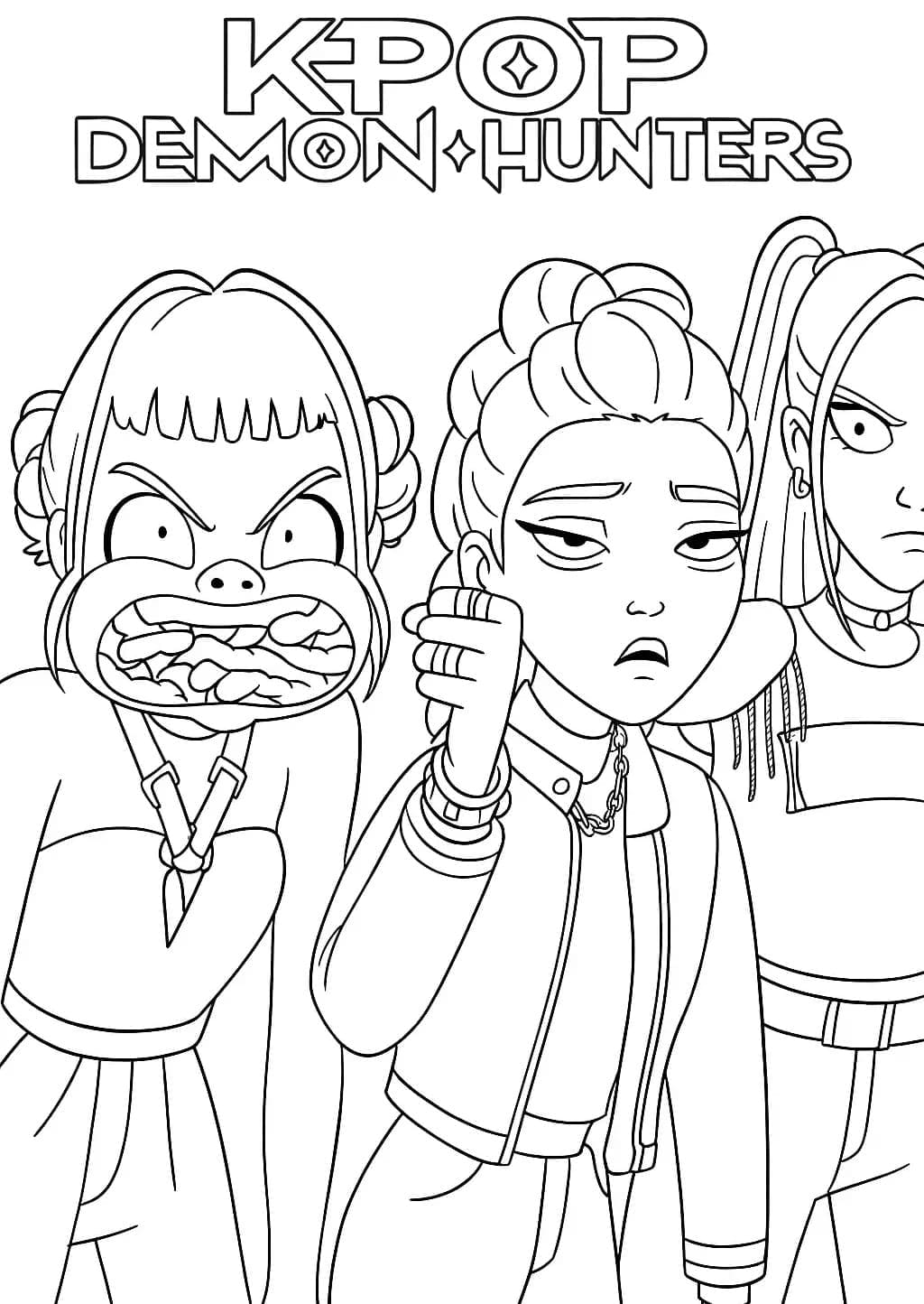 كيبوب صائدات الشياطين المرح تلوين