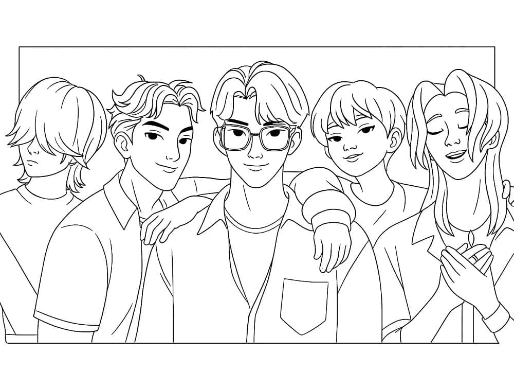 كيبوب صائدات الشياطين أولاد تلوين